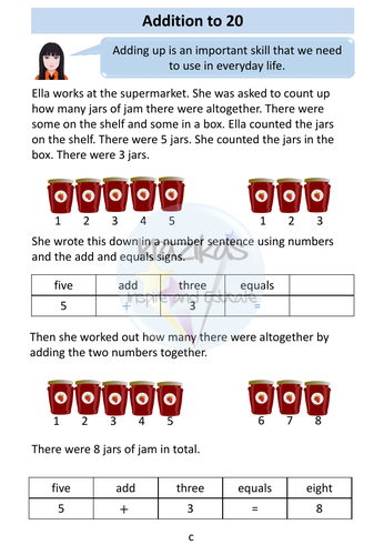 Functional Skills Maths - Entry Level 1 - Addition to 20