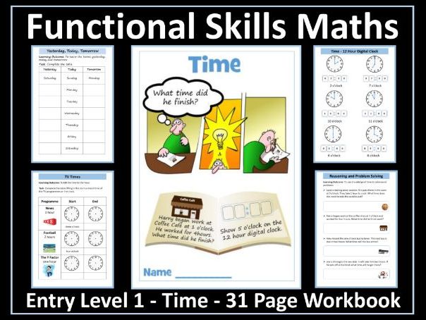 Functional Skills Maths - Entry Level 1 - Time Workbook