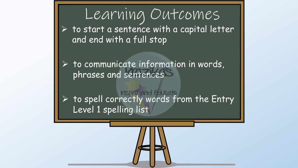 English Functional Skills - Entry Level 1 - Writing Powerpoint Lesson