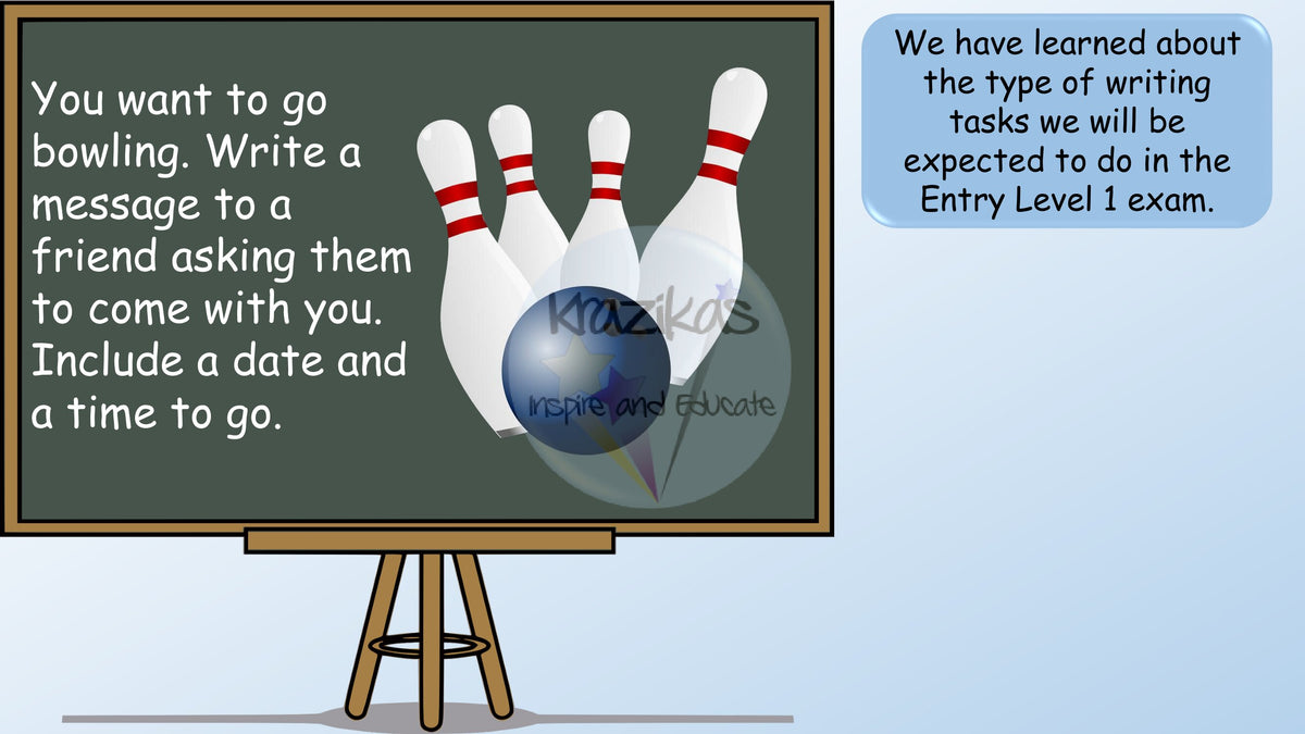 English Functional Skills - Entry Level 1 - Writing Powerpoint Lesson