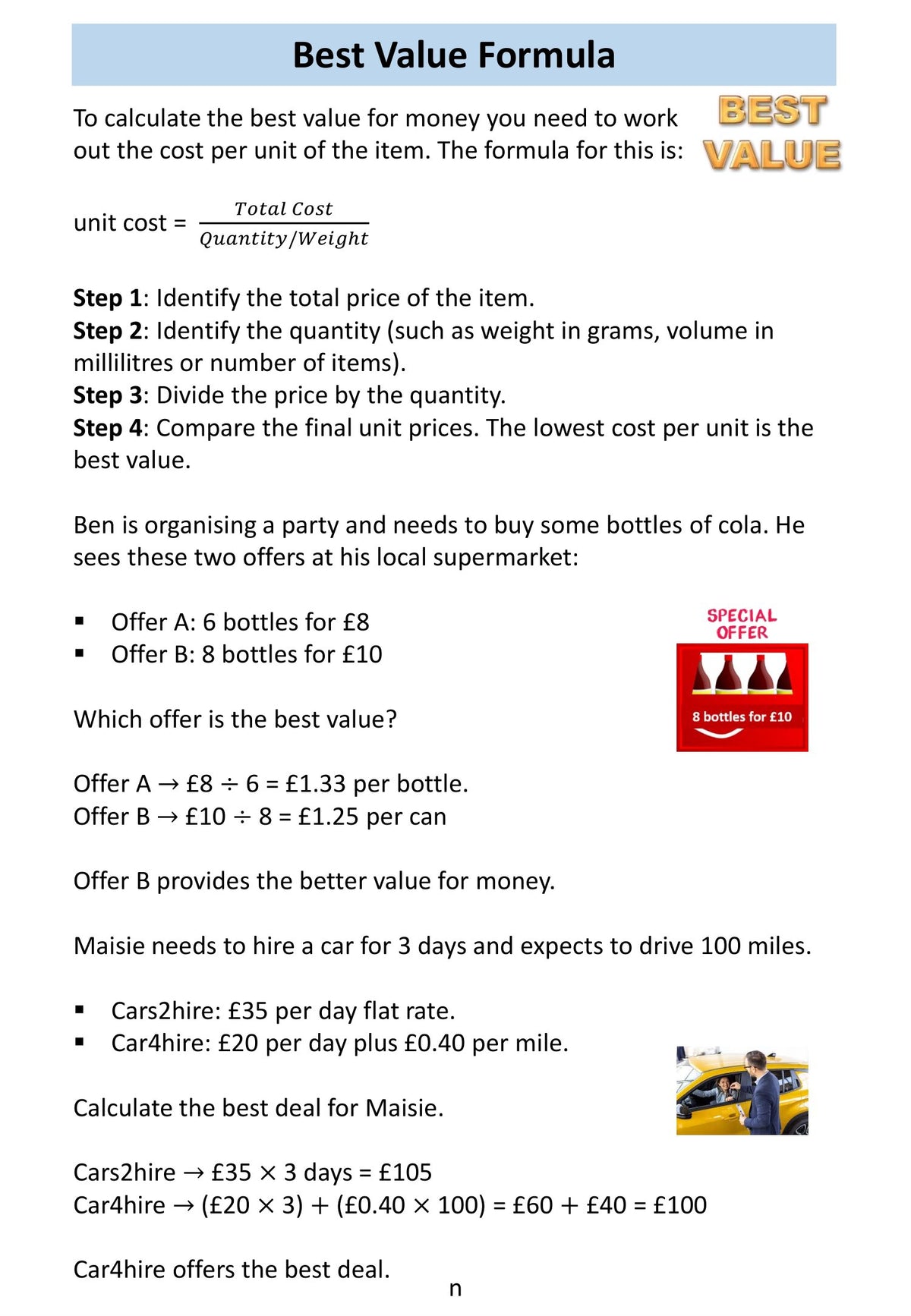 Functional Skills Maths Level 2 - Formula Workbook